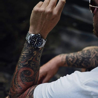Pacific Diver, 44 mm, Dive Watch - 3122, Outdoor image with worn wrist watch