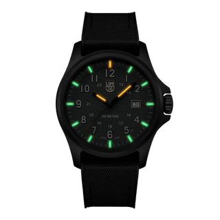 Atacama Field, 43 mm, Urban Adventure - 1977, Night view with green and orange light tubes