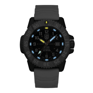 MIL-SPEC inspired, 46 mm, Military Watch - 3359.SET	,Night view with green and orange light tubes