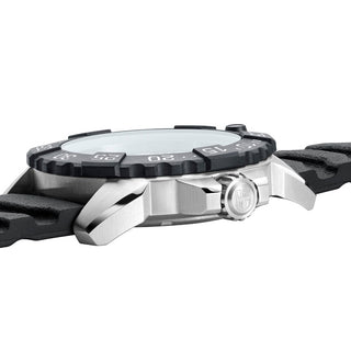 Products Navy SEAL Steel, 45 mm, Dive Watch - 3251.C,  Side view with crown and Nitrile Rubber strap