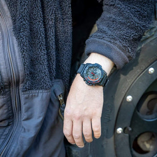 Navy SEAL Chronograph, 45 mm, Military Dive Watch - 3581.EY, Outdoor image with worn wrist watch