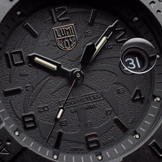 Navy Seal Foundation, 45 mm, Military Dive Watch, Detail view of the watch dial