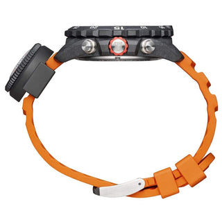 Bear Grylls Survival, 45 mm, Outdoor Explorer Watch - 3749, Side view with screw in crown, Nitrile Rubber strap and removable compass