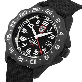 F-117 Nighthawk, 44 mm, Pilot Watch - 6441, Detail view of the watch dial, bezel and crown
