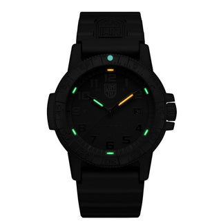 Leatherback SEA Turtle Giant, 44 mm, Outdoor Watch - 0321.BO.L, Night view with green and orange light tubes