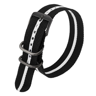 Webbing Strap, 23 mm,  FNX.3950.10H.K, Black and white